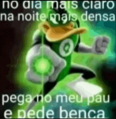 a picture of a duck in a green lantern costume