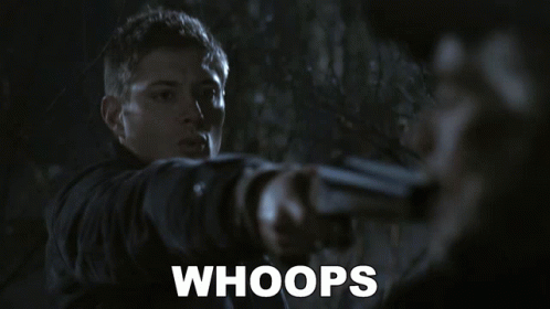 Whoops Dean Winchester GIF - Whoops Dean Winchester Jensen Ackles GIFs