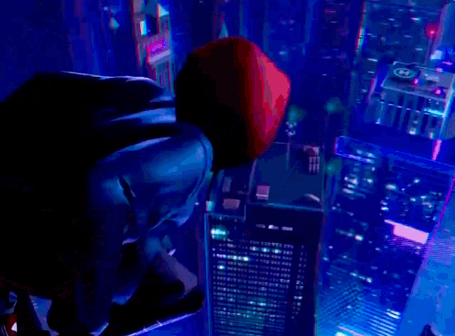 Miles Morales Spiderman GIF - Miles Morales Spiderman Leap GIFs