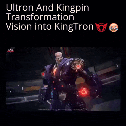 a video of ultron and kingpin transformation vision into kingtron