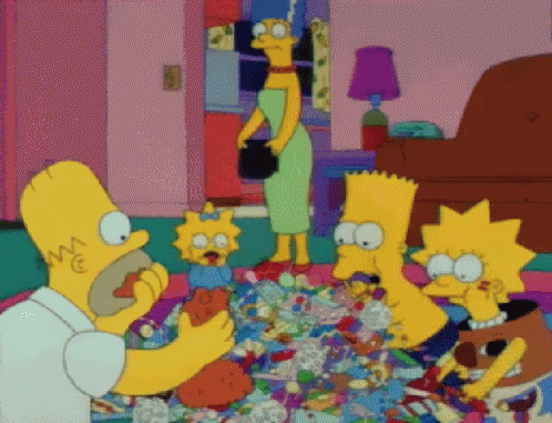 Candy Pile GIF - Sweets Candy Thesimpsons GIFs