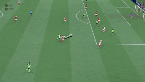 a soccer game is being played on a field with a banner that says liga portugal on it