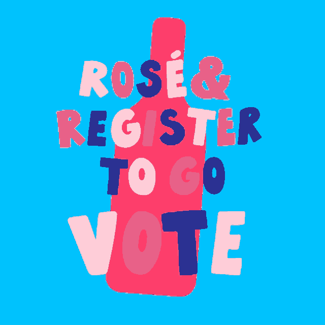 a sign that says ' rose & register to go vote '