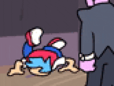 a pixel art of a person laying on the floor