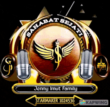 a logo for jenny imut family shows a bird with wings and a dollar sign
