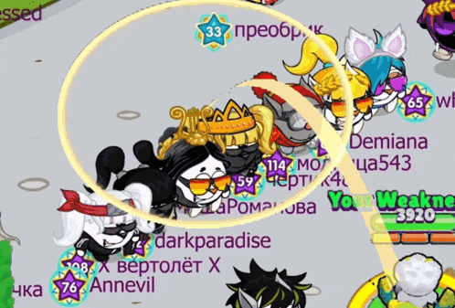 a group of cartoon characters are playing a game and one of them has the number 33 on his head