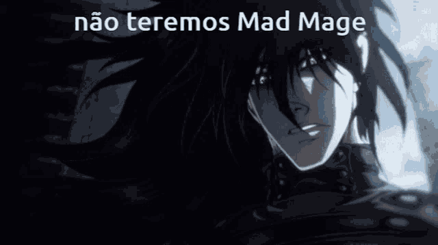 a cartoon character with red eyes and the words não teremos mad mage above him