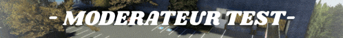 a blurred image of a road and the words moderateur test