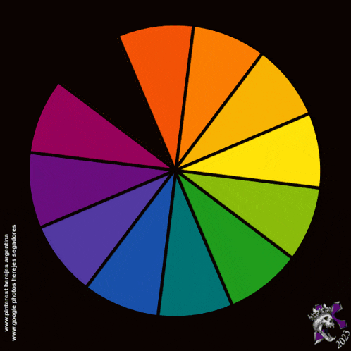 a rainbow colored circle on a black background with the year 2012