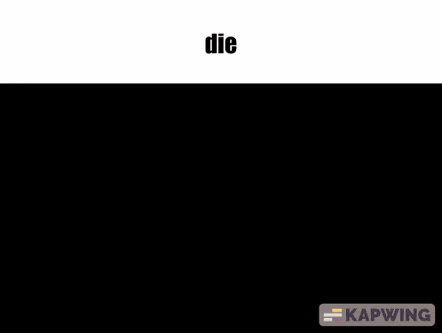 a screenshot of a video game with the word die on it