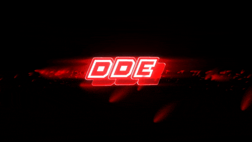 the word ode is glowing brightly in the dark