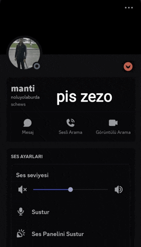 a phone screen shows a man 's profile with the name pis zezo
