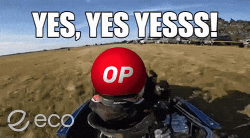 a red ball with the letter op on it
