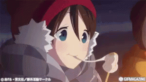 ゆるキャン△ マシュマロ　美味しい キャンプ GIF - Yuru Kyan Anime Japanese GIFs