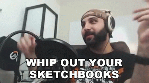 Whip Out Your Sketchbooks Ahmed Aldoori GIF - Whip Out Your Sketchbooks Ahmed Aldoori Draw This GIFs
