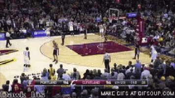 a basketball game between portland and cleveland