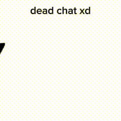 a cartoon drawing of a triangle with arms and legs and the words dead chat xd above it .