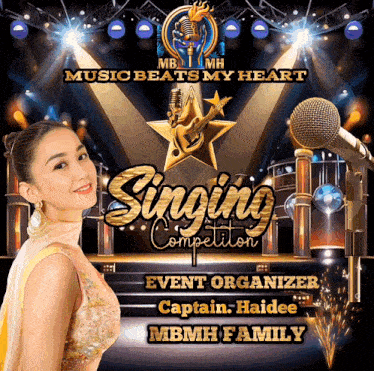 a poster for a singing competition sponsored by mbmh family