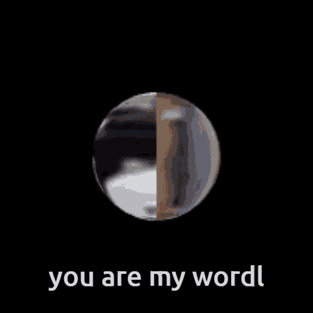 a planet with the words `` you are my world '' written on it