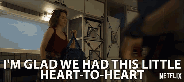 Im Glad We Had This Little Heart To Heart Parker Posey GIF - Im Glad We Had This Little Heart To Heart Parker Posey Dr Smith GIFs