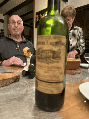 a bottle of wine with a label that says chateau