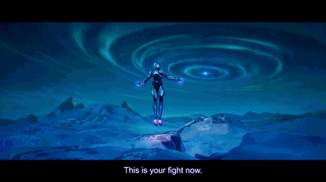 a purple and blue lightning bolt is coming from the sky