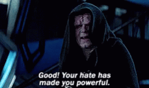Let The Hate Flow Through You Your Hate Has Made You Powerful GIF - Let The Hate Flow Through You Your Hate Has Made You Powerful Emperor Palpatine GIFs