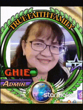 a picture of a woman with the name ghee admin on it