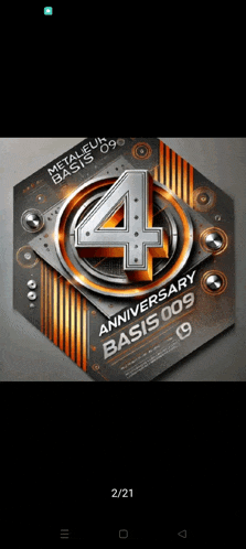 a sign that says 4 anniversary basis 009 on it