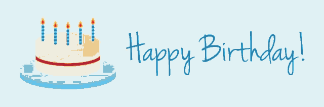 a birthday greeting with balloons and a cake that says happy birthday