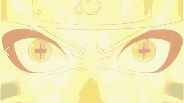 a close up of a cartoon character 's eyes with a cross in the middle