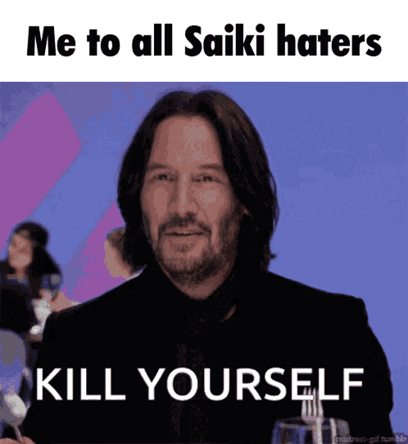 a picture of keanu reeves with the words kill yourself below him