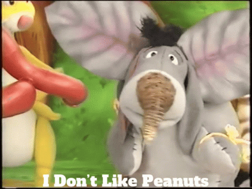 The Book Of Pooh Eeyore GIF - The Book Of Pooh Eeyore I Dont Like Peanuts GIFs