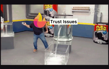 a man is dancing in front of flex tape