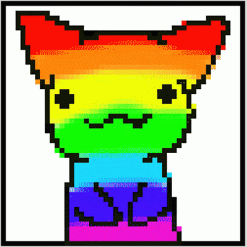 Cat Rainbow GIF - Cat Rainbow Lick GIFs