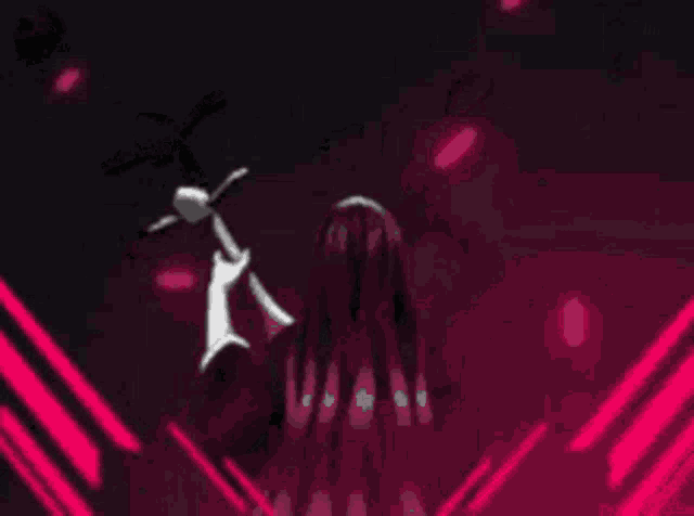 a black and white drawing of a person holding a sword in the dark .