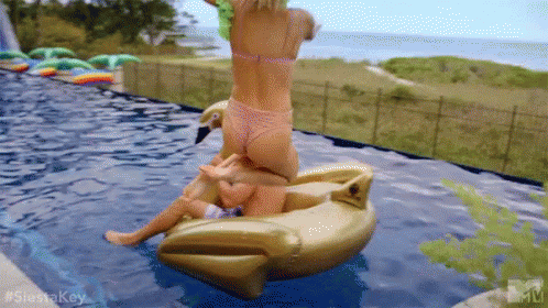Pool Party Jump GIF