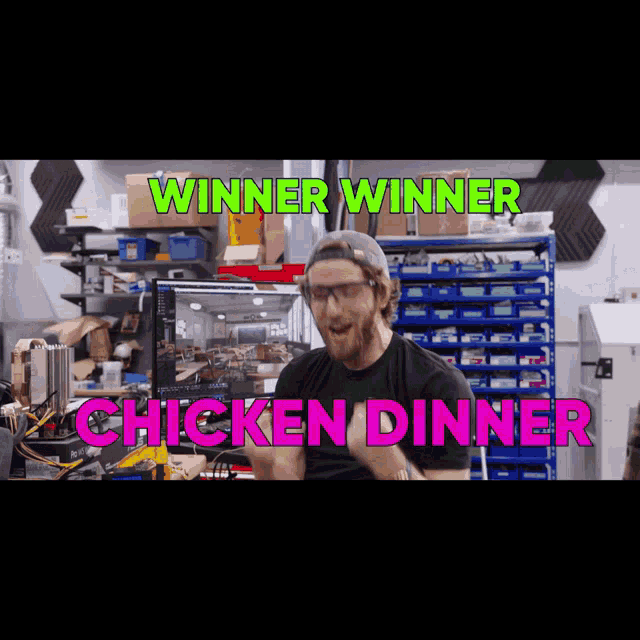 Linus Winner Winner Chicken Dinner Pubg GIF - Linus Winner Winner Chicken Dinner Pubg GIFs
