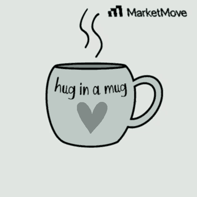 a mug that says " hug in a mug " with a heart on it