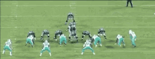 a football game is being played on a field with a referee .