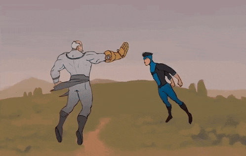 a cartoon drawing of a man being punched in the face