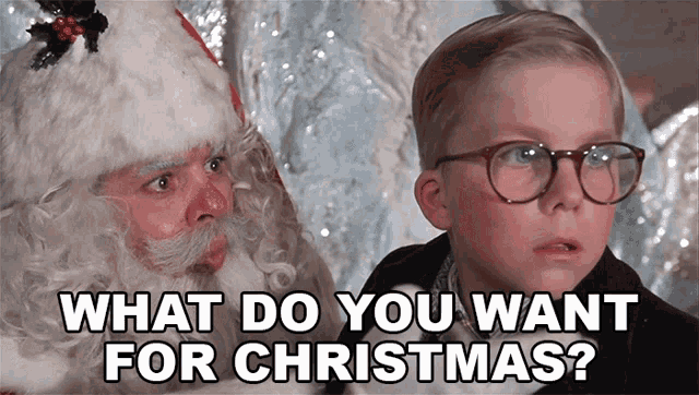 What Do You Want For Christmas Ralphie GIF - What Do You Want For Christmas Ralphie Santa Claus GIFs