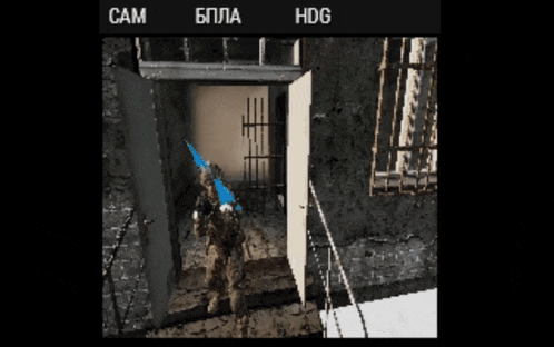 a screenshot of a video game with cam and hdg in the upper left corner