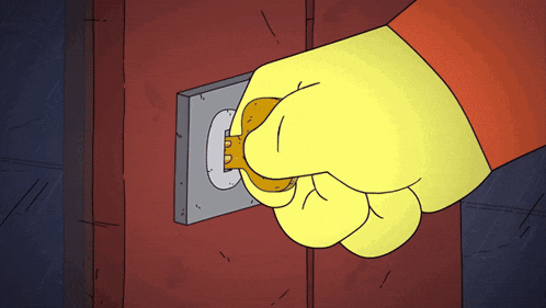 a cartoon drawing of a person 's hand holding a key