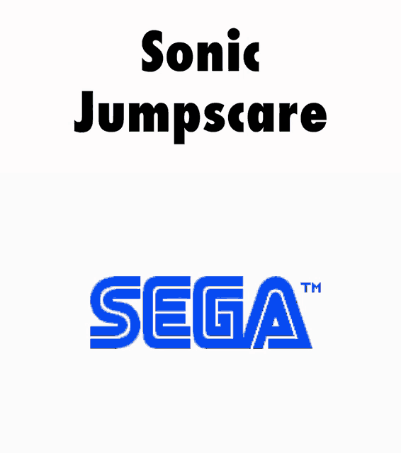 a sonic jumpscare poster with a blue sonic