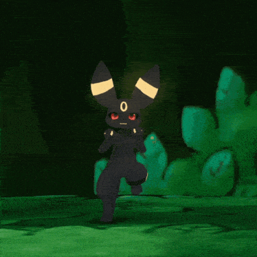 a cartoon of a black rabbit with white spots on it 's face