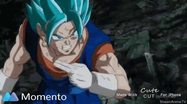 a picture of a cartoon character with the words momento on the top