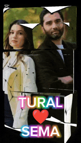 a picture of a man and woman with the name tural sema