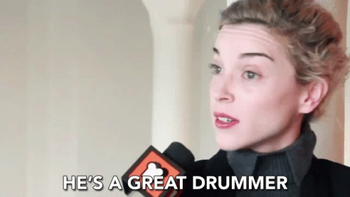 Hes A Great Drummer Musician GIF - Hes A Great Drummer Musician Compliment GIFs