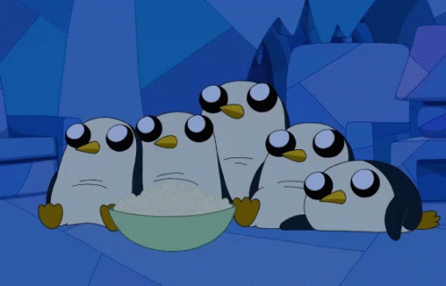 Gunter Pingu Adventure Time GIF - Gunter Pingu Adventure Time Popcorn GIFs